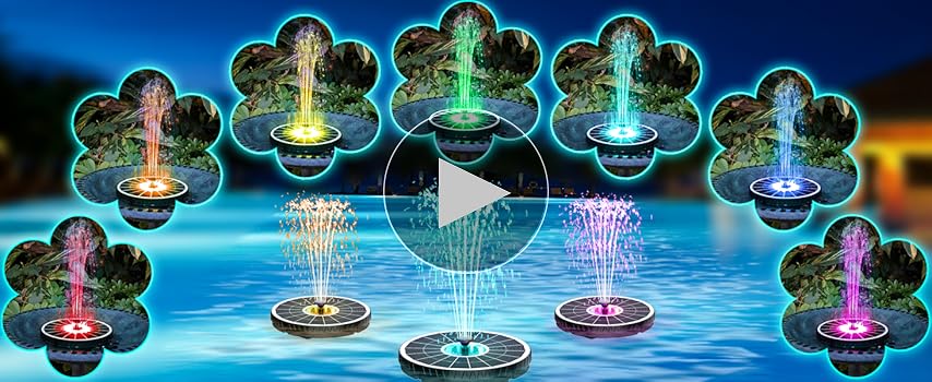Amazon.com : GAIZERL Remote Control Solar Fountain, 2025